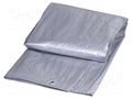 Tarpaulin; L: 3m; Width: 2m; silver; with metal rings; 120g/m2; 6m2 SOLID TOOLS SOLID-5937