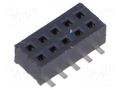 Connector: pin strips; female; PIN: 10; 1.27mm; gold-plated; SMT SAMTEC CLP-105-02-L-D