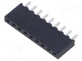 Connector: pin strips; socket; female; PIN: 9; straight; THT; 2mm SAMTEC SQT-109-01-F-S