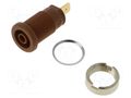 Connector: 4mm banana; socket; 25A; 1kVDC; brown; gold-plated; 32mm HIRSCHMANN T&M SEB2610F4.8BR