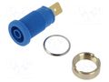 Connector: 4mm banana; socket; 32A; 1kV; blue; gold-plated; 33mm HIRSCHMANN T&M SEB2620F6.3BL