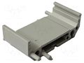 DIN rail mounting bracket; 44x22mm; Body: green ELBAG DIN-43/22