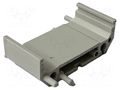 DIN rail mounting bracket; 44x22mm; Body: green ELBAG DIN-43/22