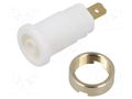 Connector: 4mm banana; socket; 25A; 1kVDC; white; gold-plated; 32mm HIRSCHMANN T&M SEB2610F4.8WE
