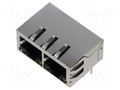 Connector: RJ45; socket; PIN: 8; shielded,with LED; 8p8c; THT ADAM TECH MTJG288TX1FSDPGLHN