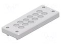 Multigate grommet; light grey; Holes no: 12; -40÷80°C; 5÷13mm TE Connectivity 1SNG603003R0000