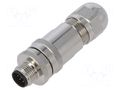 Connector: M12; plug; PIN: 8; male; 30V; straight; screw terminal PHOENIX CONTACT SACCM12MS8CONPG9SH