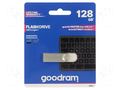 Pendrive; USB 3.2; 128GB; R: 60MB/s; W: 20MB/s; silver; USB A GOODRAM UNO3-1280S0R11