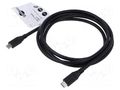 Cable; USB 4.0; USB C plug,both sides; 1.8m; black; 40Gbps; PVC Goobay GOOBAY-74185