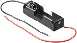 1x AA (Mignon) Battery Holder, Loose cable ends, black - Loose cable ends 11460