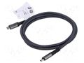 Cable; USB 4.0; USB C plug,both sides; 1.5m; black,grey; 40Gbps GOOBAY GOOBAY-74212