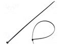 Cable tie; L: 390mm; W: 4.6mm; black; polyamide; 225N; Ømax: 110mm HELLERMANNTYTON T50L-PA66W-BK