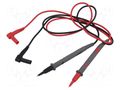 Test leads; Imax: 10A; Len: 1m; probe tip,banana plug 4mm VELLEMAN VEL-TLM80