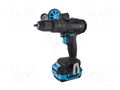 Drill/driver; drilling,screwdriving; 0÷450rpm,0÷1650rpm; 18VDC HÖGERT TECHNIK HT2E247-B14PD