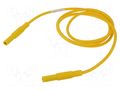 Test lead; 16A; banana plug 4mm,both sides; insulated; Len: 1m HIRSCHMANN T&M MLSSILGG100/1GE