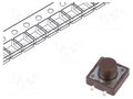 Microswitch TACT; SPST-NO; Pos: 2; 0.05A/12VDC; SMT; none; 1.6N DIPTRONICS DTSM-25N-V-REEL