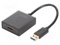 Adapter; HDMI socket,USB A plug; USB 3.2; Support: Full HD 1080p DIGITUS DA-70841