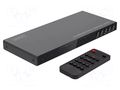 Switch; HDCP 1.4,HDMI 1.4; 4K,HDCP,UHD 2160p; black; metal DIGITUS DS-55345