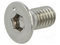 Screw; M3x6; 0.6; Head: countersunk; hex key; HEX 2mm; DIN 7991 BOSSARD B3X6/BN2105