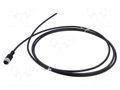 Cable: for sensors/automation; M12; PIN: 4; straight; 2m; plug; 4A BINDER 773430000050004-02
