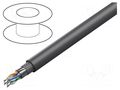 Wire; Alpha Essential C&C; 5x2x24AWG; PVC; dark grey; 300V; 30.5m ALPHA WIRE 6365-SL005