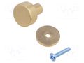 Knob; Ø: 25.8mm; H: 30.8mm; zamak; RING; Plating: galvanized; round GTV Poland GTV-GZ-RING-1-18