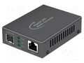 Converter RJ45-SFP; RJ45 socket,SFP; black; 1Gbps; aluminium LOGILINK NMC001