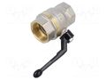 Ball valve; max.25bar; nickel plated brass; -15÷90°C PNEUMAT 334.07-EF