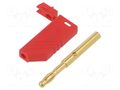 Connector: 4mm banana; plug; 24A; 60VDC; red; gold-plated HIRSCHMANN T&M LASNWSAU-RT