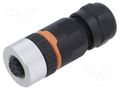 Connector: M12; plug; PIN: 8; female; 30V; straight; IP67; for cable LAPP 381166328