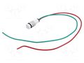 Indicator: LED; prominent; white; 24VDC; 24VAC; Ø10mm; cables; 300mm POLAM-ELTA LW-D7-24AC/DC/H