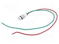 Indicator: LED; prominent; white; 24VDC; 24VAC; Ø10mm; cables; 300mm POLAM-ELTA LW-D7-24AC/DC/H