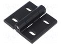 Hinge; Width: 60mm; cast zinc; black; H: 55mm; adjustable ELESA+GANTER GN235ZD60-55-B-SW
