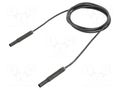 Test lead; 19A; banana plug 4mm,both sides; insulated; Len: 2m STÄUBLI SAK-4N-S10-20021