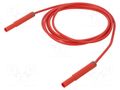 Test lead; 19A; banana plug 4mm,both sides; insulated; Len: 2m STÄUBLI SAK-4N-S10-20022