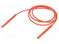 Test lead; 10A; banana plug 4mm,both sides; insulated; Len: 1.5m STÄUBLI SAK-4N-T05-15022