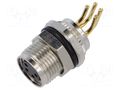Connector: M8; socket; female; 48V; 4A; PIN: 4; IP67; angled; THT LUTRONIC 0822-04-T8CP
