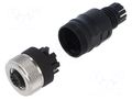 Connector: M12; plug; female; 4A; 125V; PIN: 3; IP67; straight LUTRONIC 1240-03-T7CR