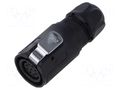 Connector: circular; plug; female; 02; 5A; 250V; PIN: 9; IP67; plastic LUTRONIC 2440-09-T09-CB-T