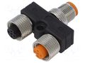T adapter; PIN: 5; IP67; Y; M12 male,M12 female x2; Polarisation: A LUTRONIC 5512-02-FMF