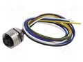 Connector: 7/8"; socket; female; PIN: 5; IP67; straight; cables; 0.5m LUTRONIC 7820-05-T13CW-05M