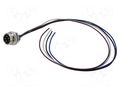 Connector: 7/8"; socket; male; PIN: 4; IP67; straight; cables; 0.5m LUTRONIC 7830-04-T13CW-05M