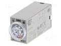 Timer; 2÷60min; 4PDT; 250VAC/3A; Usup: 200÷230VAC; H3Y; socket; IP40 OMRON H3Y-4-230AC-60M