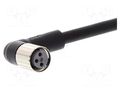 Cable: for sensors/automation; M8; PIN: 3; angled; 2m; PUR; female OMRON XS3FM8PUR3A2M