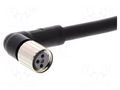 Cable: for sensors/automation; M8; PIN: 3; angled; 10m; PVC; female OMRON XS3FM8PVC3A10M