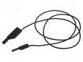 Test lead; 10A; insulated; Urated: 1kV; Len: 1m; black HIRSCHMANN T&M MALSWS2-4100/1SW