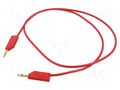 Test lead; 60VDC; 30VAC; 32A; Len: 1m; red; Cond.cross sec: 2.5mm2 HIRSCHMANN T&M MLN100/2.5AURT
