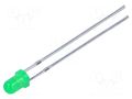 LED; green; 3mm; 70÷200mcd; 50°; 1.8÷2.6VDC; No.of term: 2; -40÷85°C BRIGHTEK (EUROPE) N0G30L85