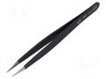 Tweezers; Blade tip shape: sharp; Tweezers len: 120mm; ESD PIERGIACOMI PG-00D-SA-ESD