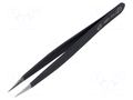 Tweezers; Blade tip shape: sharp; Tweezers len: 120mm; ESD PIERGIACOMI PG-00D-SA-ESD
